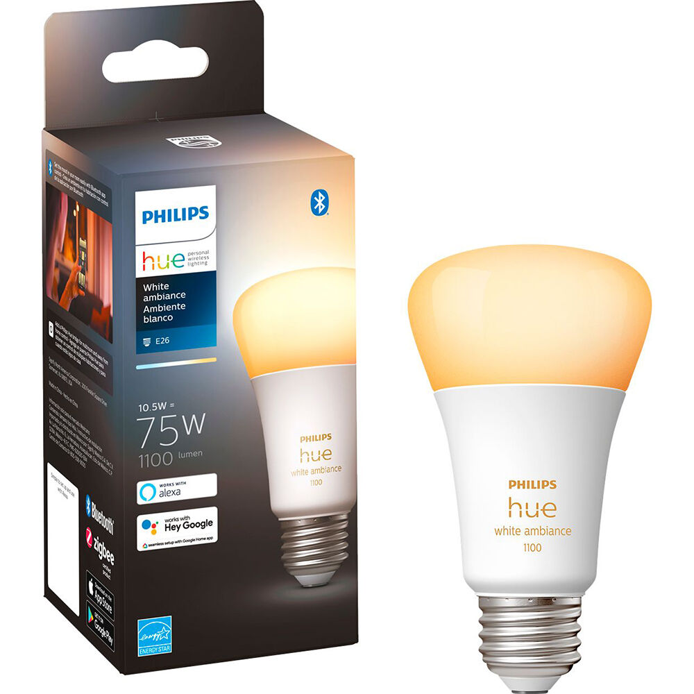 PHILIPS Hue white ambiance E26 1100ルーメン Philips Hue White Ambiance E26 1-Pack | El Paso Electric